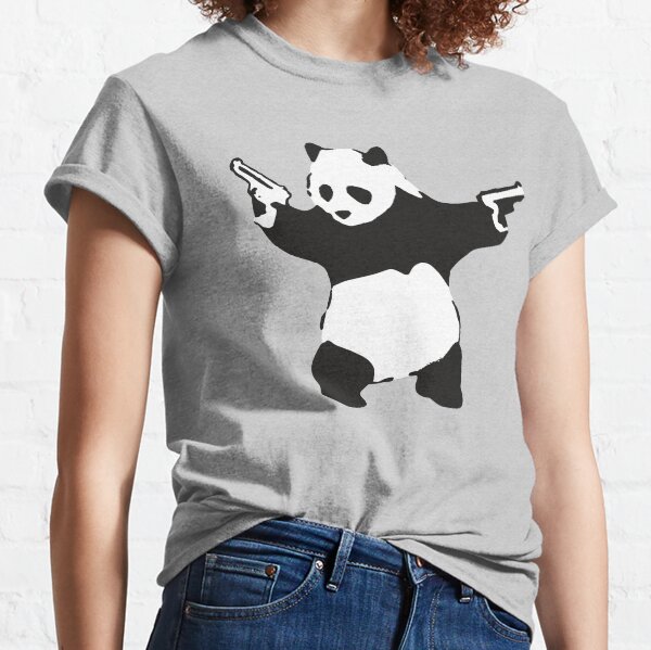 Item preview, Panda holding guns 2014 - Banksy Graffiti designed and sold by portokalis.