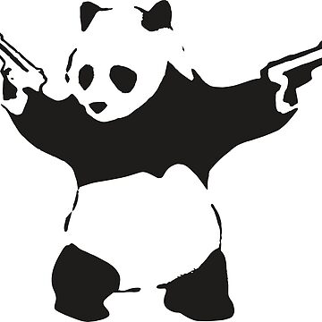 Artwork thumbnail, Panda holding guns 2014 - Banksy Graffiti by portokalis
