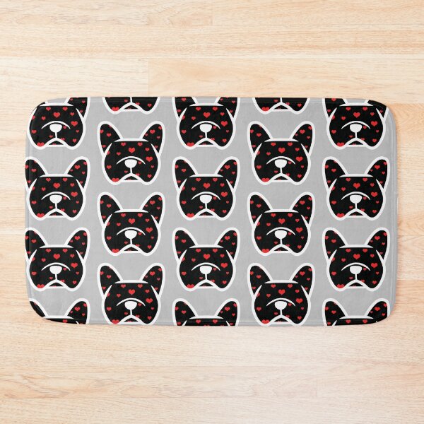Item preview, French Bulldogs! I love my Frenchie - Bulldog and hearts face designed and sold by smooshfaceutd.