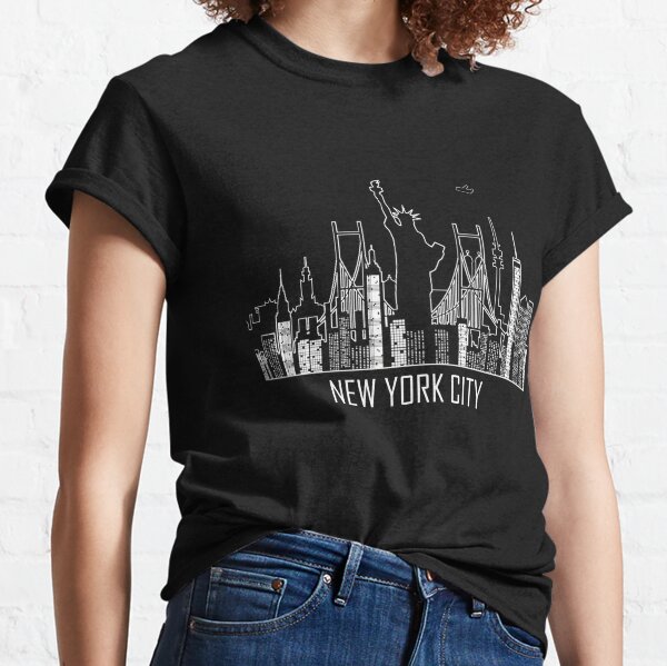  NY New York, Broadway, Skyline, Liberty, Vintage T-Shirt :  Clothing, Shoes & Jewelry