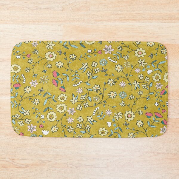Item preview, Mini flowers on a yellow background designed and sold by colorofmagic.