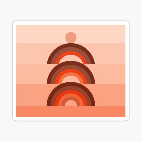 Abstraction_RAINBOW_GEOMETRIC_Minimalism_002 Sticker