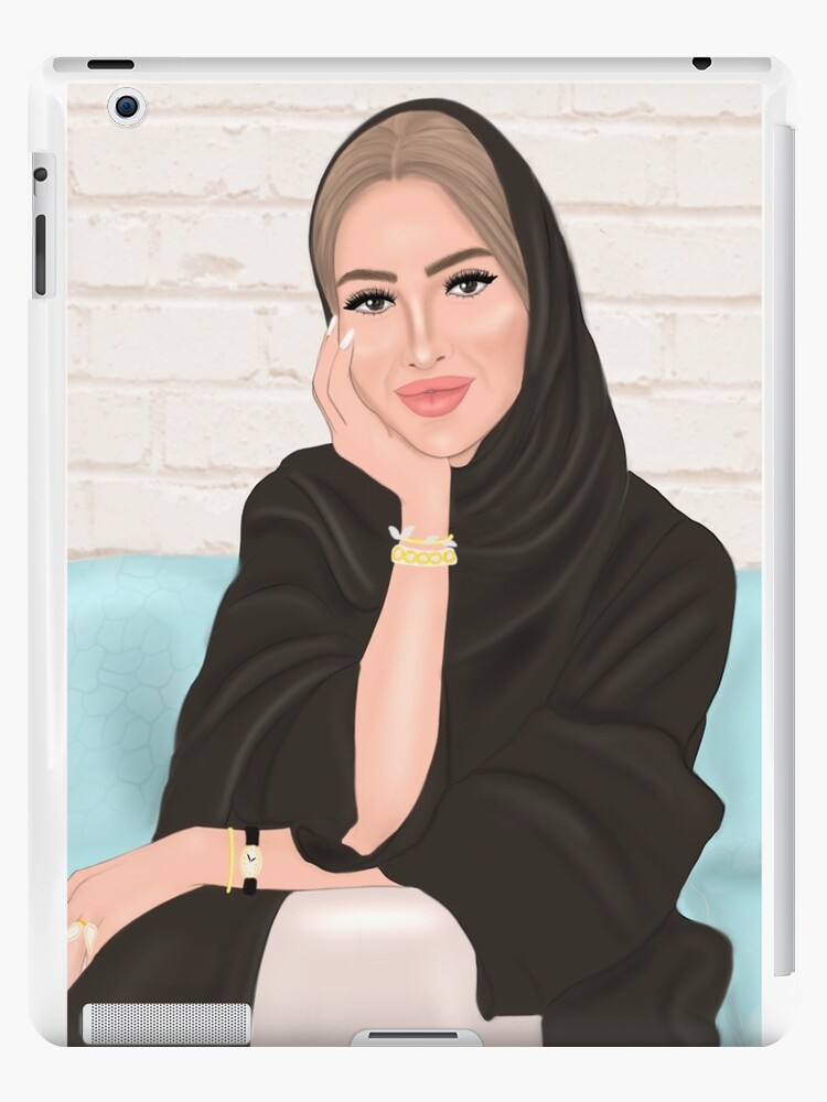 Beautiful Girl in Hijab Cartoon iPad Case & Skin for Sale by