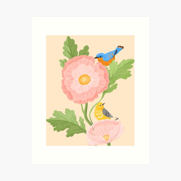 Poppy and Little Friends Art Print