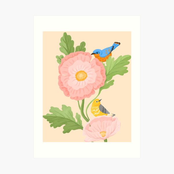 Poppy and Little Friends Art Print
