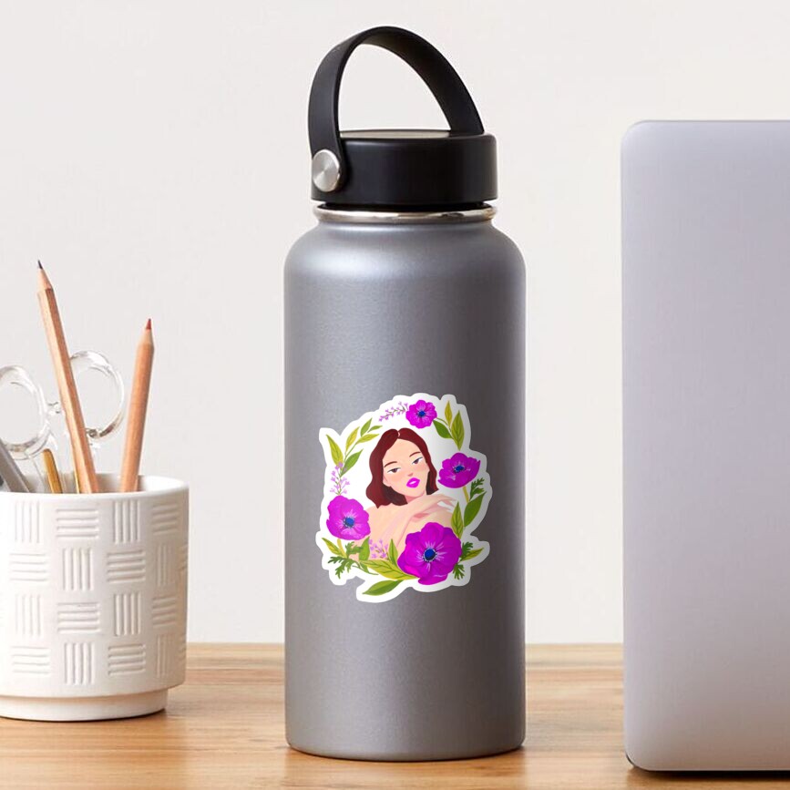 Girl and Anemone Sticker
