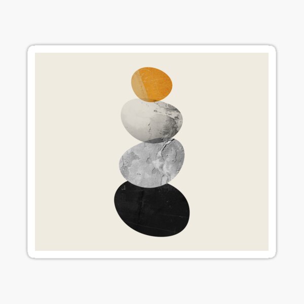 Abstraction_ROCK_BALANCE_YOGA_Minimalism_002A Sticker