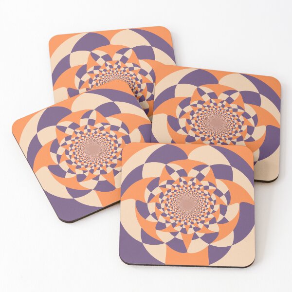 Item preview, Windmill, geometric abstract design orange, tangelo, purple designed and sold by aapshop.