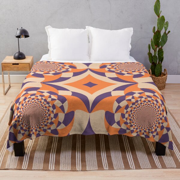Item preview, Windmill, geometric abstract design orange, tangelo, purple designed and sold by aapshop.