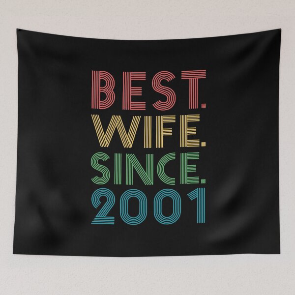 Item preview, Best. Wife. Since. 2001 18th Wedding Anniversary for Her designed and sold by Orange Pieces.