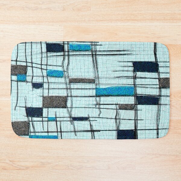 Item preview, Mid-Century Modern Blue Grid designed and sold by gailg1957.
