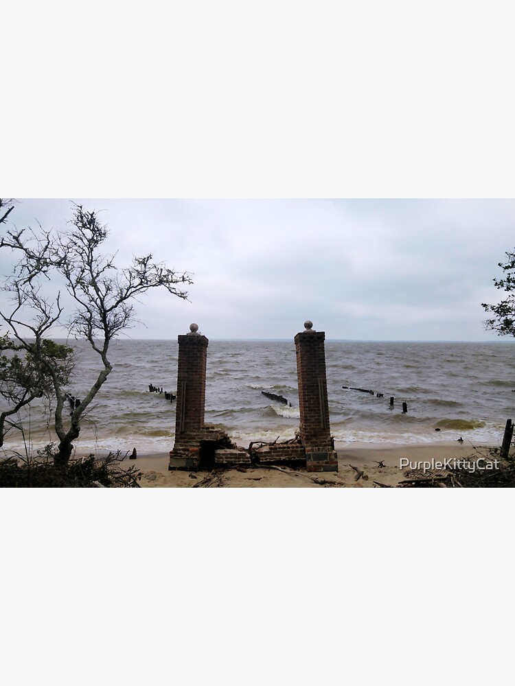 Thumbnail 3 of 3, Sticker, Gothic scene in Manteo, NC designed and sold by PurpleKittyCat.