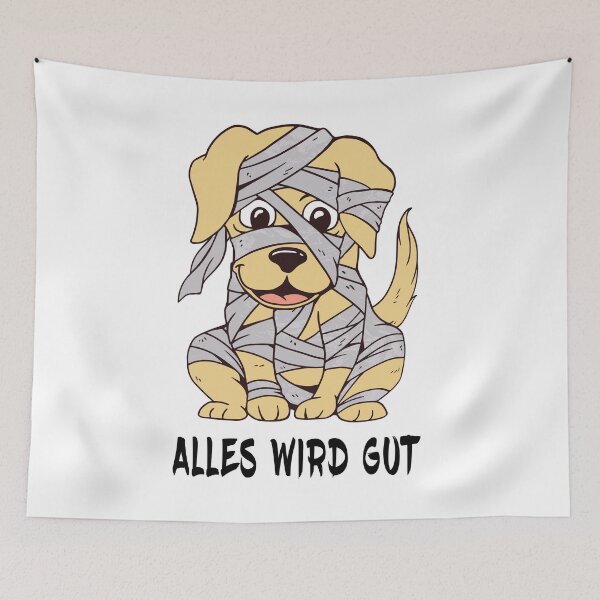 Artikelvorschau, Alles wird Gut für Hunde und Welpen Liebhaber bei denen das Leben positiv LÄUFT entworfen und verkauft von SiRaGeckoDesign.