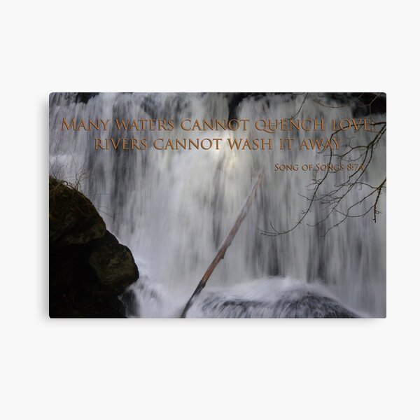 whatcom falls face with song of songs 8:7 Canvas Print