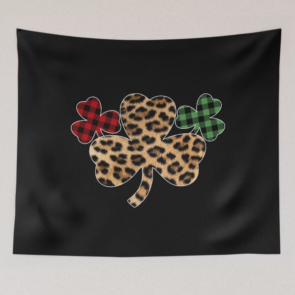 Item preview, Buffalo Plaid Shamrock Leopard Pattern Clover St Patricks Day Trending Designs  designed and sold by alenaz.