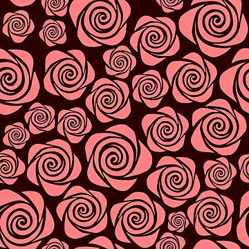 Artwork thumbnail, Pink Retro Roses Pattern by nutmegfairy