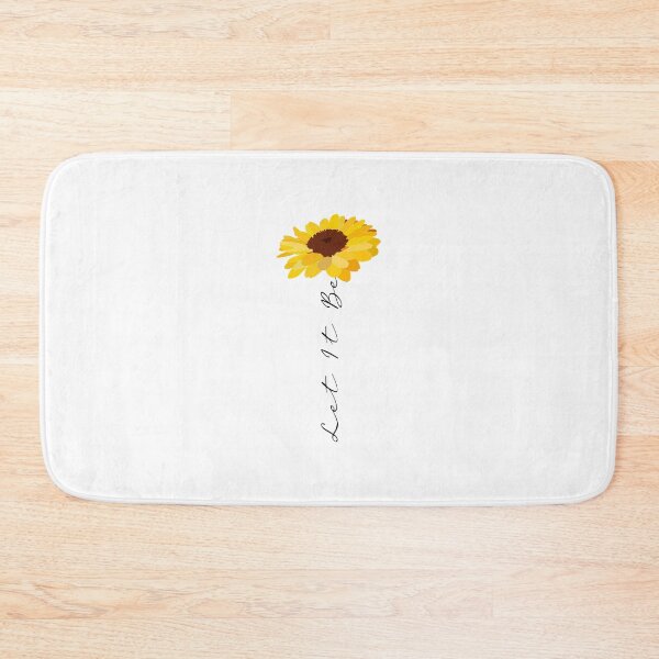 Item preview, let it be quote Cute yellow summer sunflower designed and sold by Minimalist Quotes and Sayings.