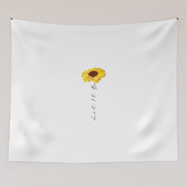 Item preview, let it be quote Cute yellow summer sunflower designed and sold by Minimalist Quotes and Sayings.