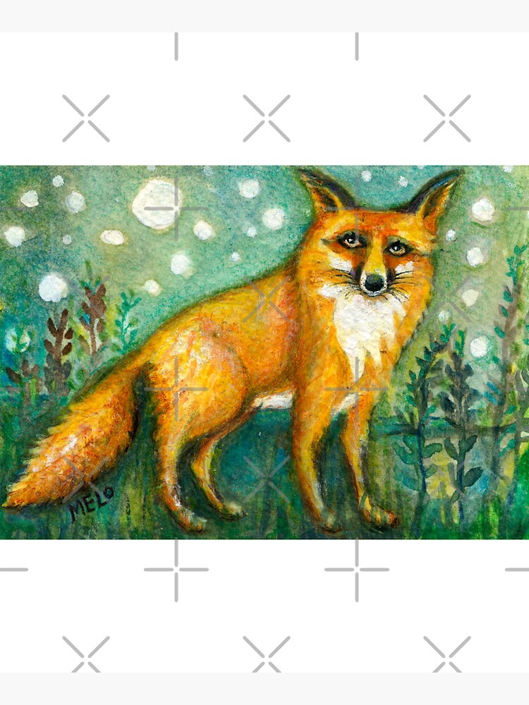 Portrait of Wise Fox, Wildlife art by meloearth