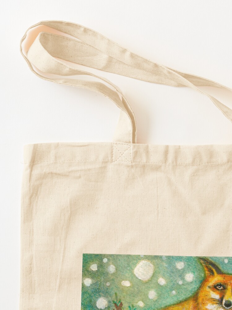Alternate view of Portrait of Wise Fox, Wildlife art Tote Bag