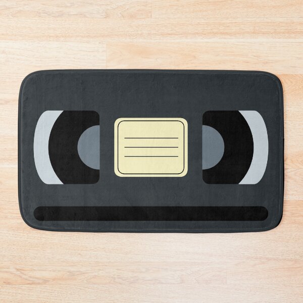 Item preview, Retro VHS Videocassette Videotape Tape Bath Mat designed and sold by Spoox.