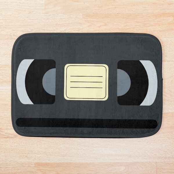Item preview, Retro VHS Videocassette Videotape Tape Bath Mat designed and sold by Spoox.