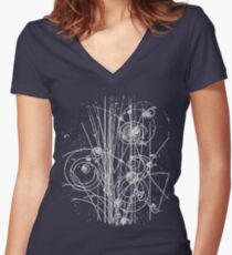 Particles Women's Fitted V-Neck T-Shirt
