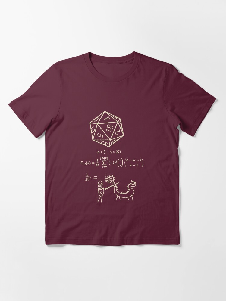 Alternate view of The Science Of The 20 Sided Dice Essential T-Shirt