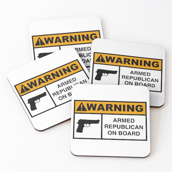 Item preview, WARNING Armed Republican On Board designed and sold by Frugal-Fox.