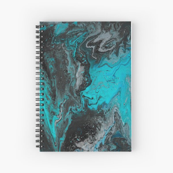 Waves of Turquoise Spiral Notebook