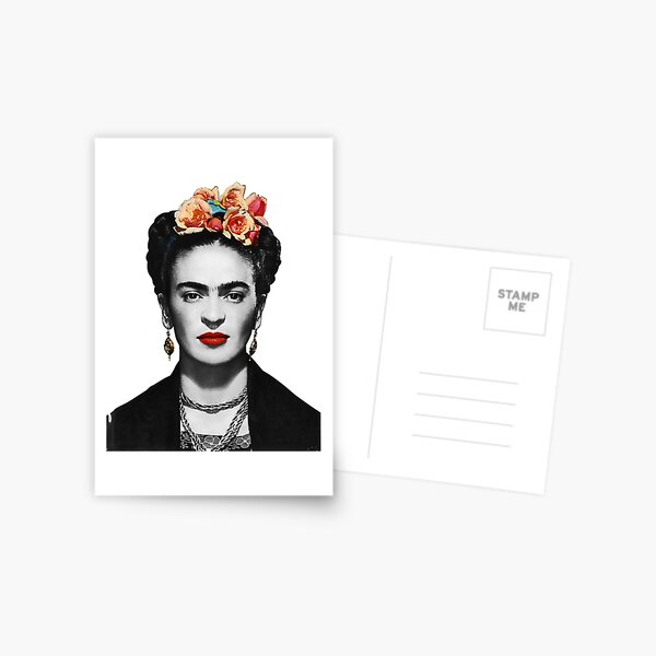 Frida Kahlo Portrait noir et blanc Carte postale