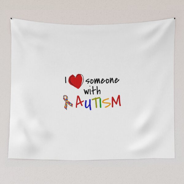 Item preview, I Love Someone With Autism Heart Autistic Awareness Disability designed and sold by Frugal-Fox.
