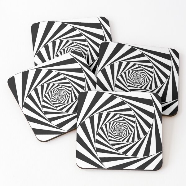 Item preview, Aperture Spiral - Black and White Optical Illusion designed and sold by Dator-Abstracts.