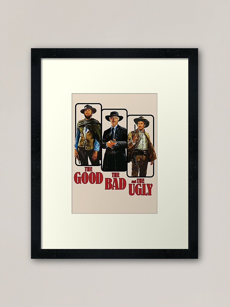The Good The Bad /& The Ugly Giant Poster Art Print Black /& White Card Canvas