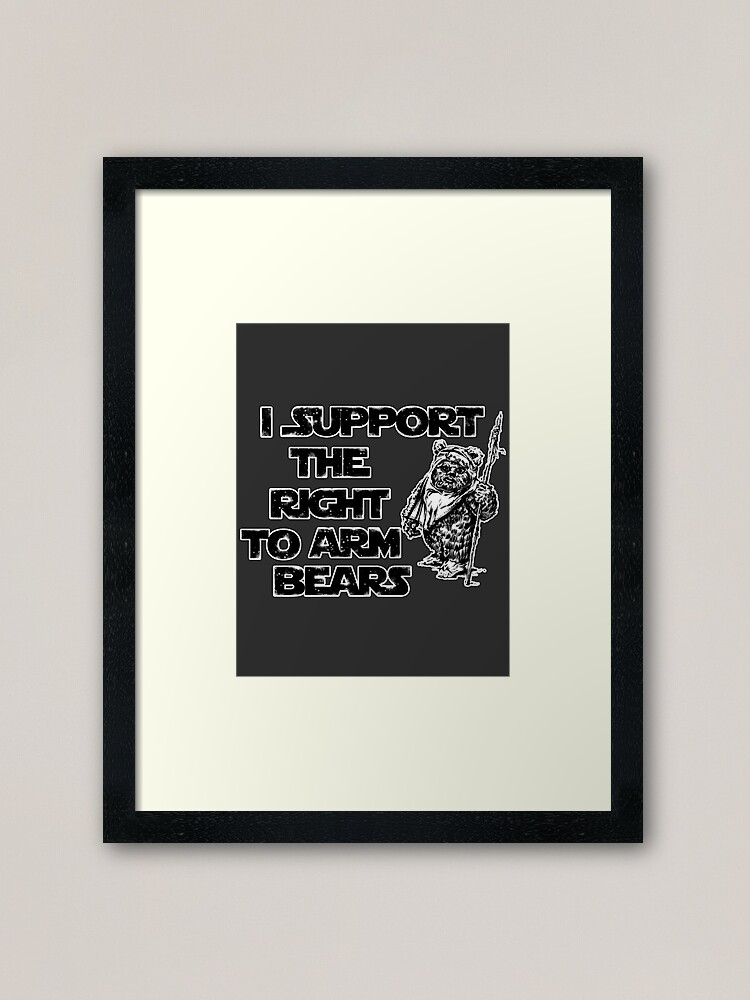 Alternate view of I Support the Right to Arm Bears Framed Art Print
