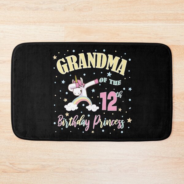 Item preview, Grandma Of The 12th Birthday Princess Unicorn 12 Years Old print designed and sold by Grabitees.