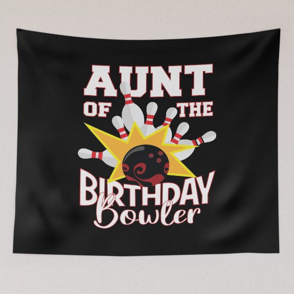 Item preview, Aunt Of The Birthday Bowler Kid Bowling Party design designed and sold by Grabitees.