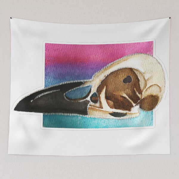 Item preview, Watercolor Crow Skull designed and sold by KatieMacArts.
