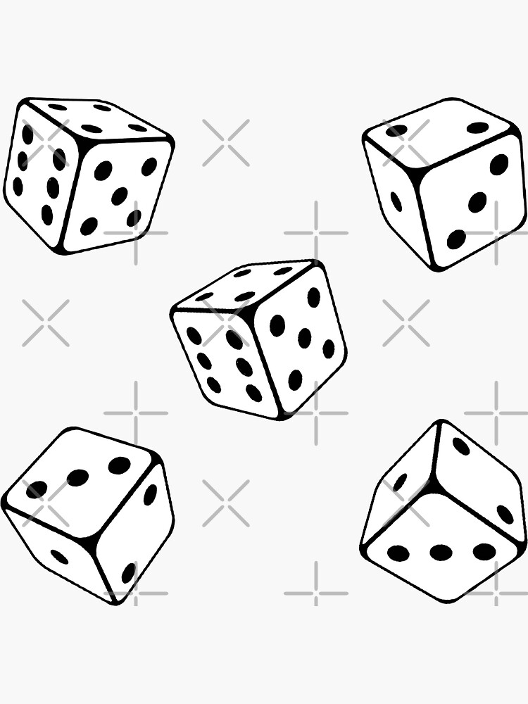 Roll The Dice Sticker For Sale By Okihanashop Redbubble