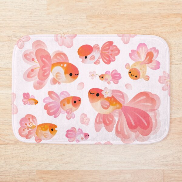 Cherry Blossom Goldfish 2 Bath Mat