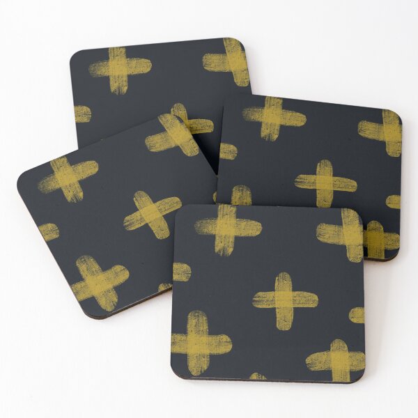 Item preview, Abstract drawing of yellow crosses on blue designed and sold by Pacesyte.