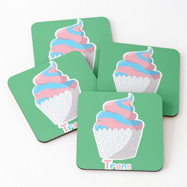 Item preview, Trans flag cupcake designed and sold by LuminousSky.