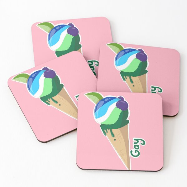 Aperçu de l'œuvre Icecream drapeau gay pride créée et vendue par LuminousSky.