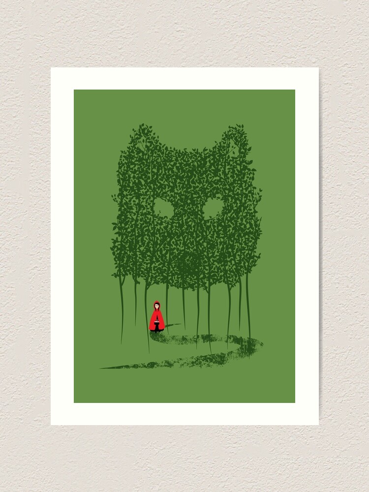 Alternate view of Red & The Wolf Art Print