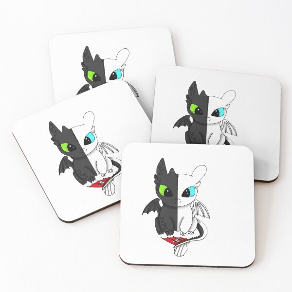 Item preview, night/light fury chibi fanart designed and sold by MetallicatArt.
