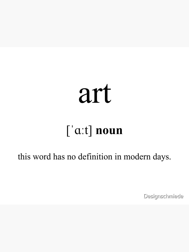 Art Definition Dictionary Collection Poster By Designschmiede Redbubble