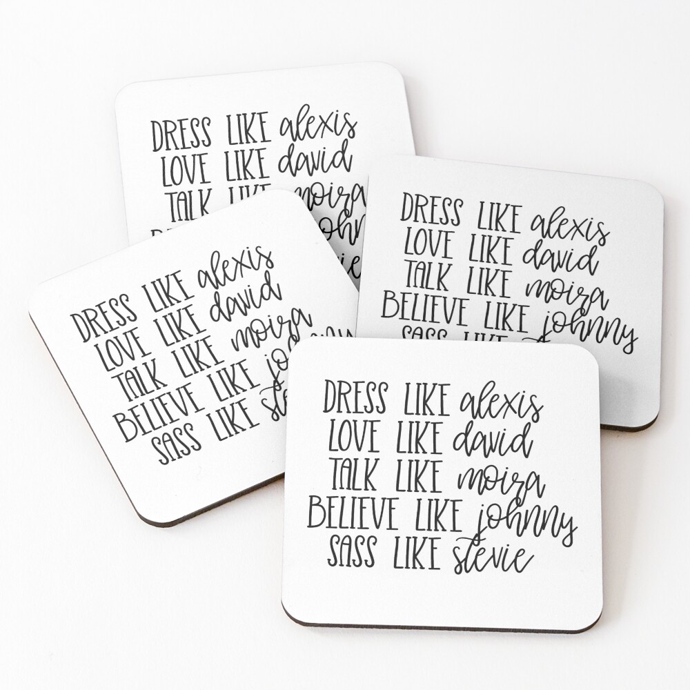 Live Like Schitt's Creek Coasters (Set of 4)