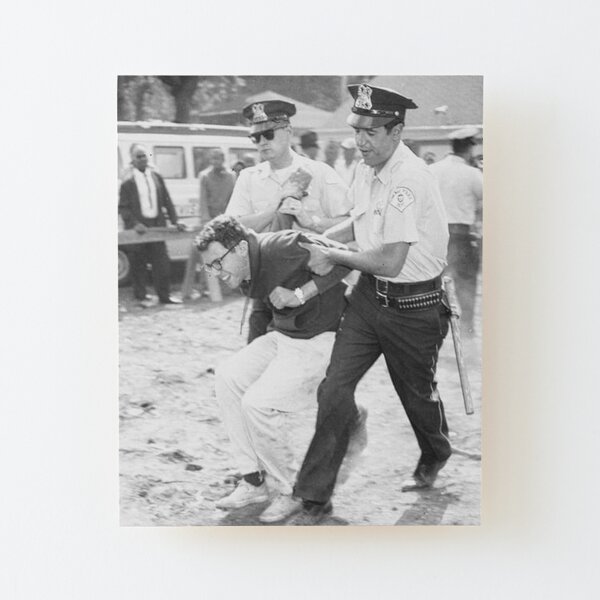 Bernie Sanders Arrested Wood Mounted Print