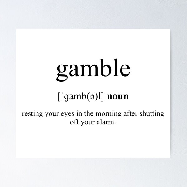 Artikel-Vorschau von Gamble (Glücksspiel) Definition | Dictionary Collection, designt und verkauft von Designschmiede.