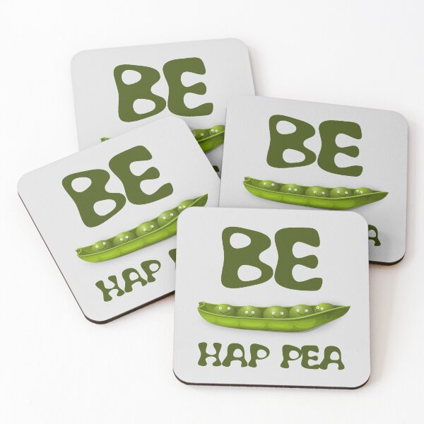 Item preview, Be hap pea, cute peas in a row designed and sold by NerdySherds.